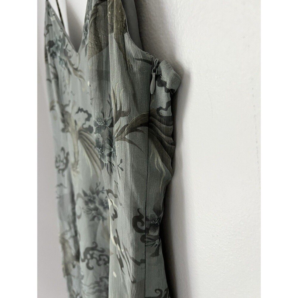 Disturbia Dragon Floral Print Slip Dress Sapphira Midaxi WhimsiGoth Fairy Sz 4 - Picture 10 of 16